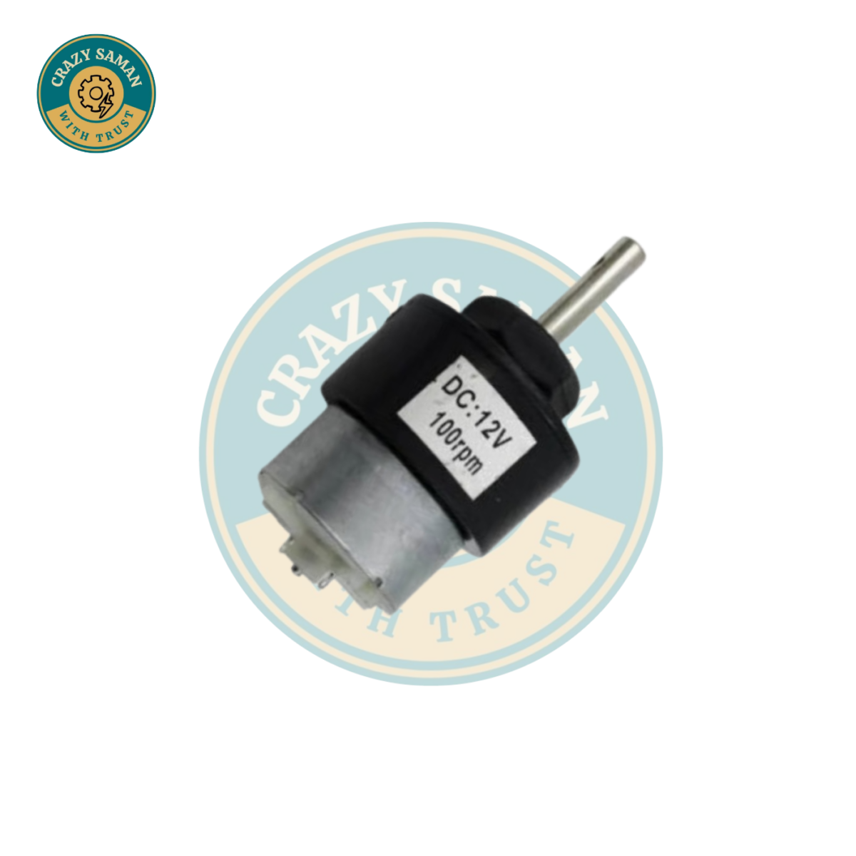 12V DC 100 RPM Gear Motor High Torque crazy saman