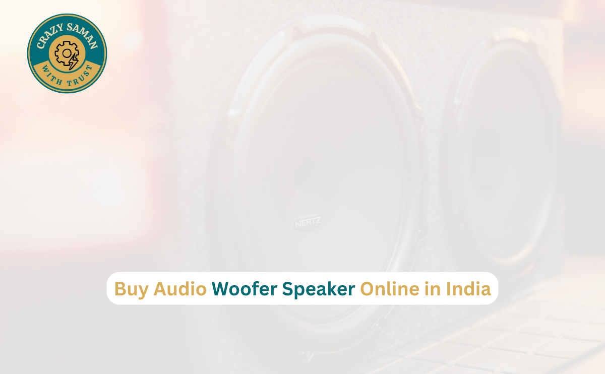 Audio woofer speaker with metal body for home audio and DIY projects - Crazy Saman