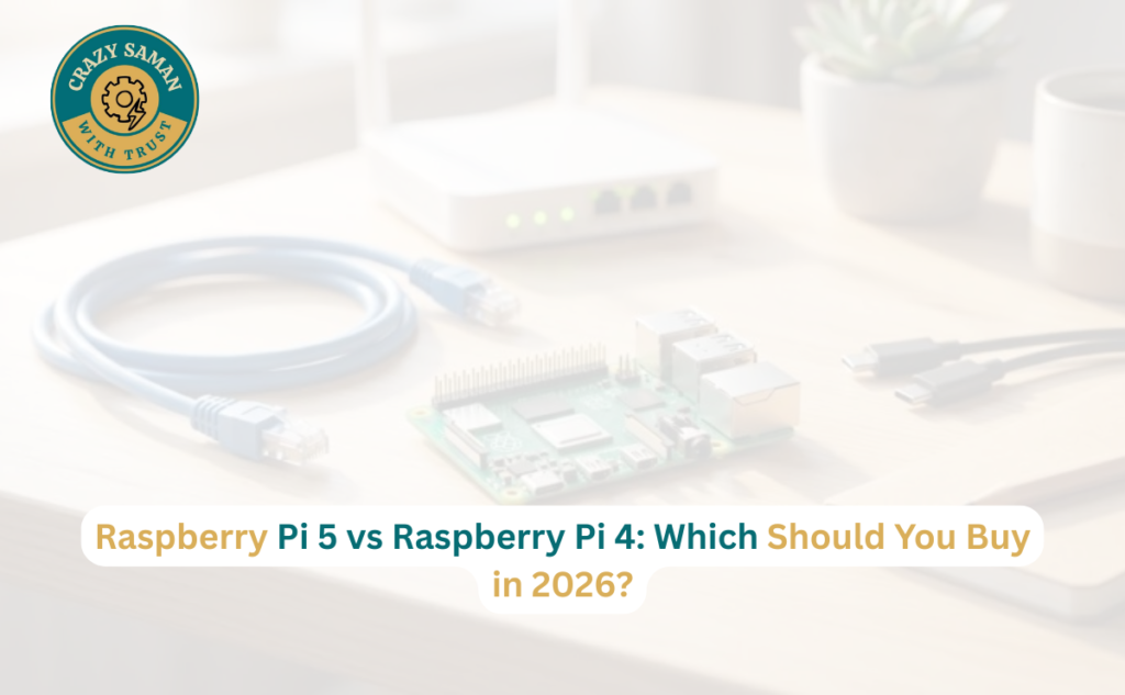 Raspberry Pi 5 vs Raspberry Pi 4 comparison for electronics and DIY projects | CRAZY SAMAN